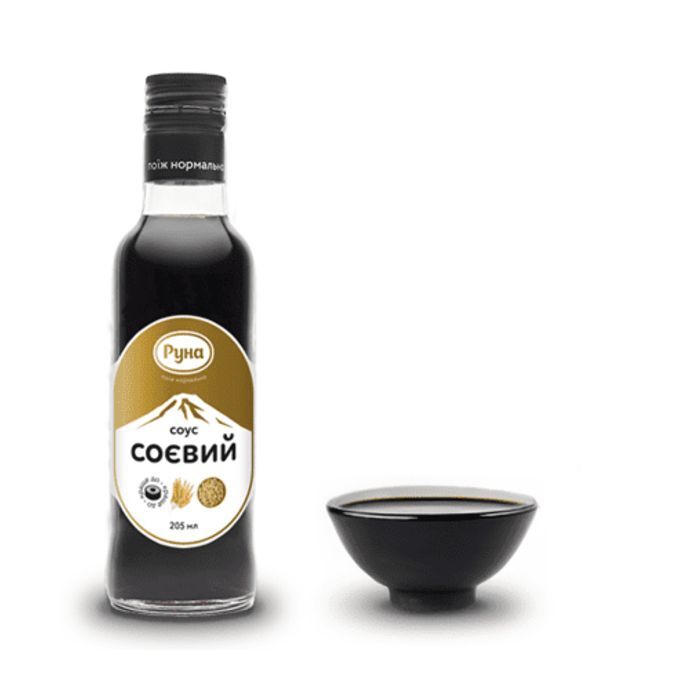 Соус Руна Соєвий Класичний 205 мл (4820267040511) зображення 2