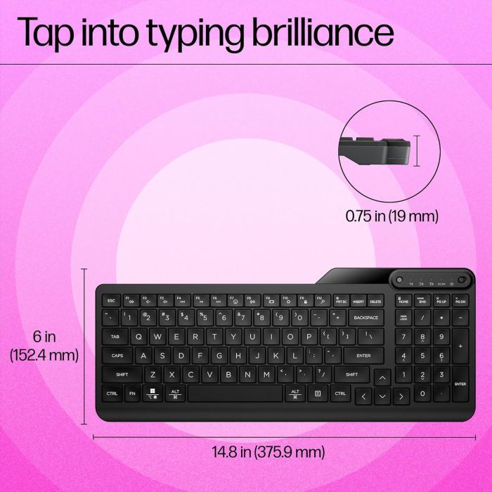 Клавиатура HP 460 Multi-Device Bluetooth UA Black (7N7B8AA) изображение 2