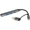 Концентратор Dynamode USB Type-C + USB-A to 1хUSB-C 3.0 1хUSB-A 3.0 2xUSB-A 2.0 dark grey (DM-UH-314AC) изображение 3