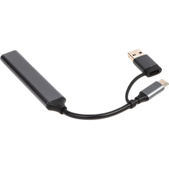 Концентратор Dynamode USB Type-C + USB-A to 1хUSB-C 3.0 1хUSB-A 3.0 2xUSB-A 2.0 dark grey (DM-UH-314AC) изображение 4