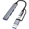 Концентратор Dynamode USB Type-C + USB-A to 1хUSB-C 3.0 1хUSB-A 3.0 2xUSB-A 2.0 dark grey (DM-UH-314AC)