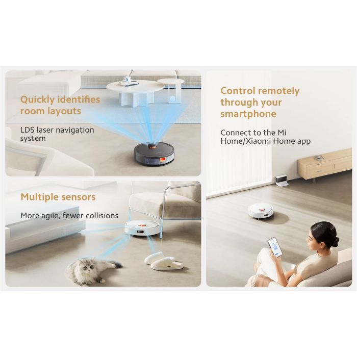 Пылесос Xiaomi Robot Vacuum S20 Black изображение 6