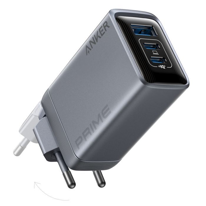 Зарядное устройство Anker GaNPrime 100W 2xUSB-C PD + 1xUSB-A Foldable Silver (A2688341)