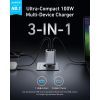 Зарядное устройство Anker GaNPrime 100W 2xUSB-C PD + 1xUSB-A Foldable Silver (A2688341) изображение 6