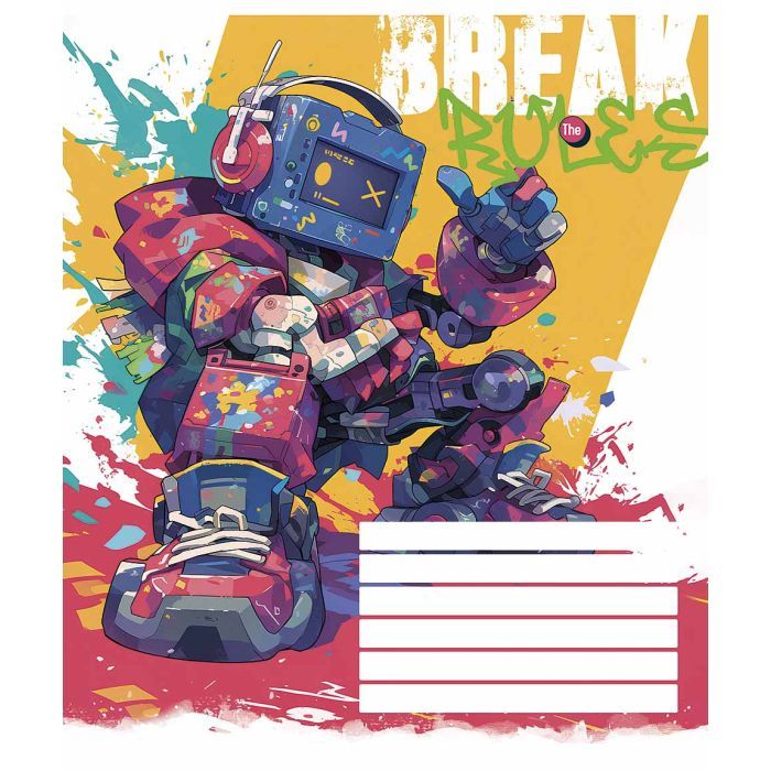 Тетрадь Школярик Break the rules 18 листов линия (018-3492L) изображение 2