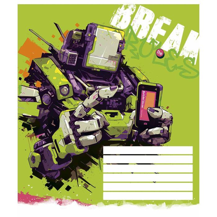 Тетрадь Школярик Break the rules 18 листов линия (018-3492L) изображение 4
