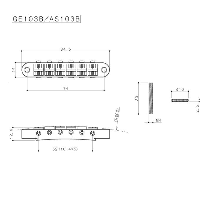 Бридж для гитары Gotoh GE103B CK изображение 2