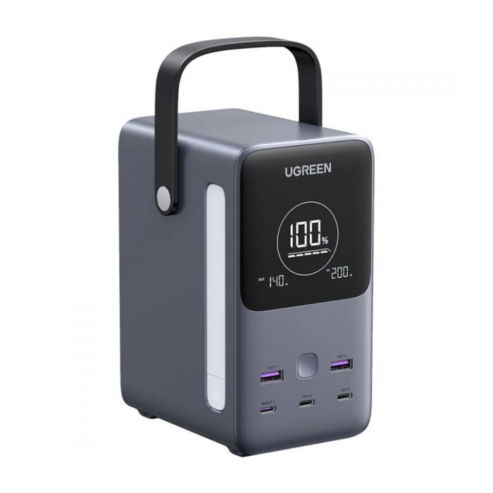 Батарея універсальна Ugreen 48000mAh 300W PD/3.1, зарядка 140W, Led лампа (25286)