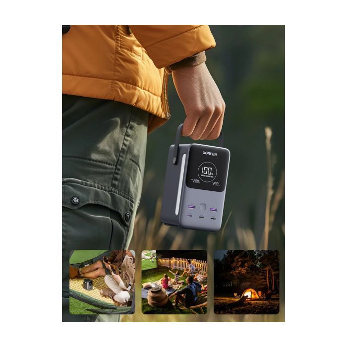 Батарея універсальна Ugreen 48000mAh 300W PD/3.1, зарядка 140W, Led лампа (25286) зображення 5