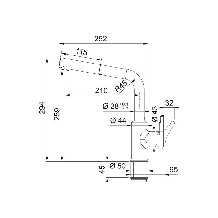 Смеситель Franke Urban Pull Out (115.0595.083) изображение 7