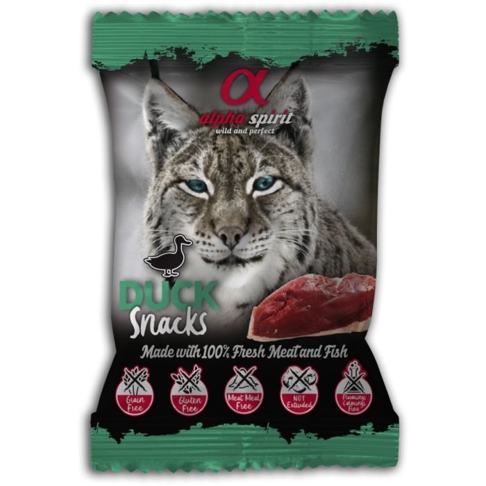 Лакомство для котов Alpha Spirit Duck Snacks 50 г (8436586310097)