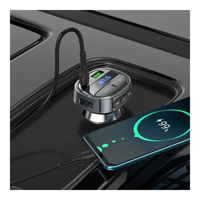 FM модулятор HOCO E70, Black, Box изображение 5