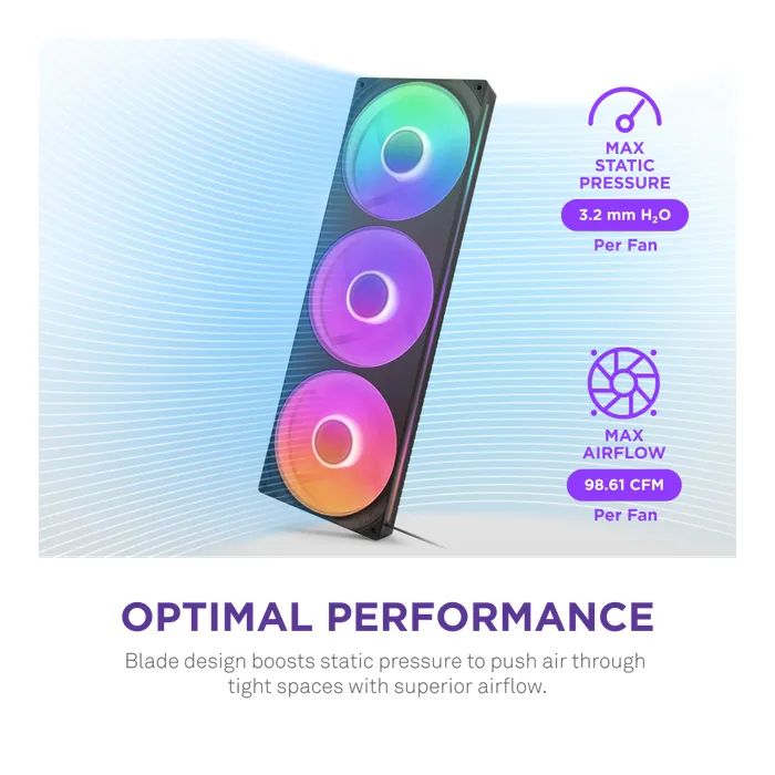 Кулер до корпусу NZXT F420 RGB Core Fan (Single Frame) - Black (RF-U42HF-B1) зображення 4