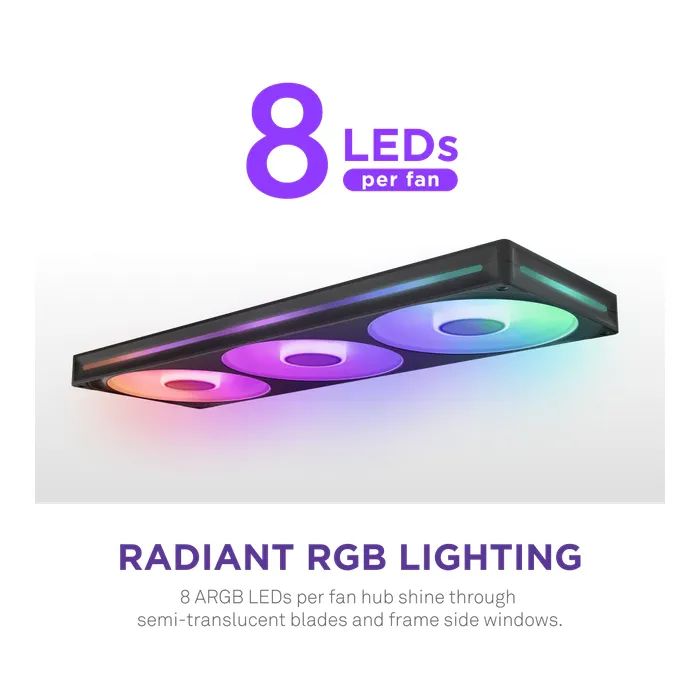 Кулер до корпусу NZXT F420 RGB Core Fan (Single Frame) - Black (RF-U42HF-B1) зображення 5