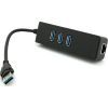Концентратор Voltronic USB 3.0 to 3xUSB + Ethernet black (YT-3H3+1) изображение 2