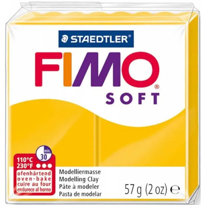 Пластика Fimo Soft, Жовта, 57г (4006608809454)