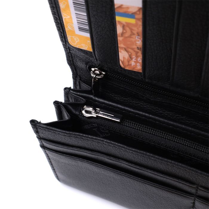 Гаманець ST Leather З натуральної шкіри Чорний (22696) зображення 8
