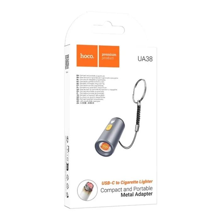 Перехідник USB-C to cigarette lighter adapter Gray HOCO (6942007647694) зображення 3