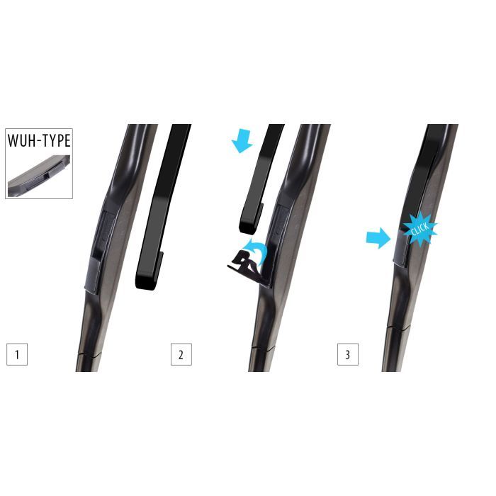 Щетка стеклоочистителя OXIMO гібридна  450 mm / 18 (WUH450) изображение 4