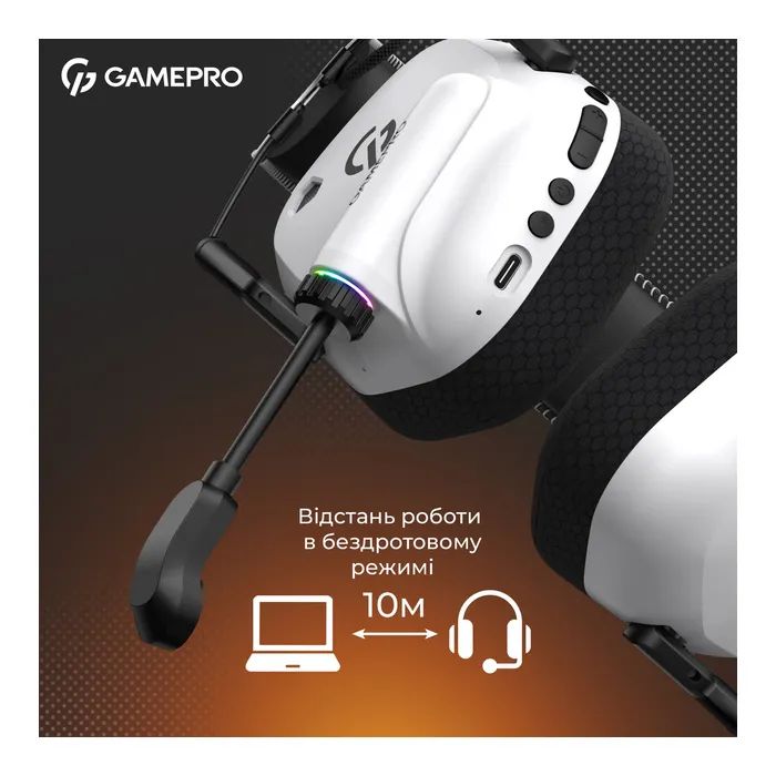 Навушники GamePro Genesis Mercury Pro 3-Mode White (HSW120W) зображення 9