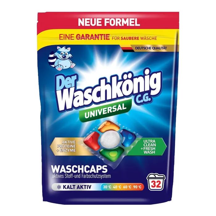Капсулы для стирки Waschkonig Universal Пятиятикамерные 32 шт. (4260418935622)