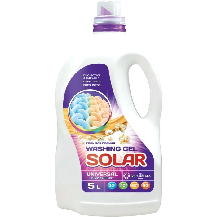 Гель для прання Solar Household Universal Vanilla Orchid 5 л (4820269930322)