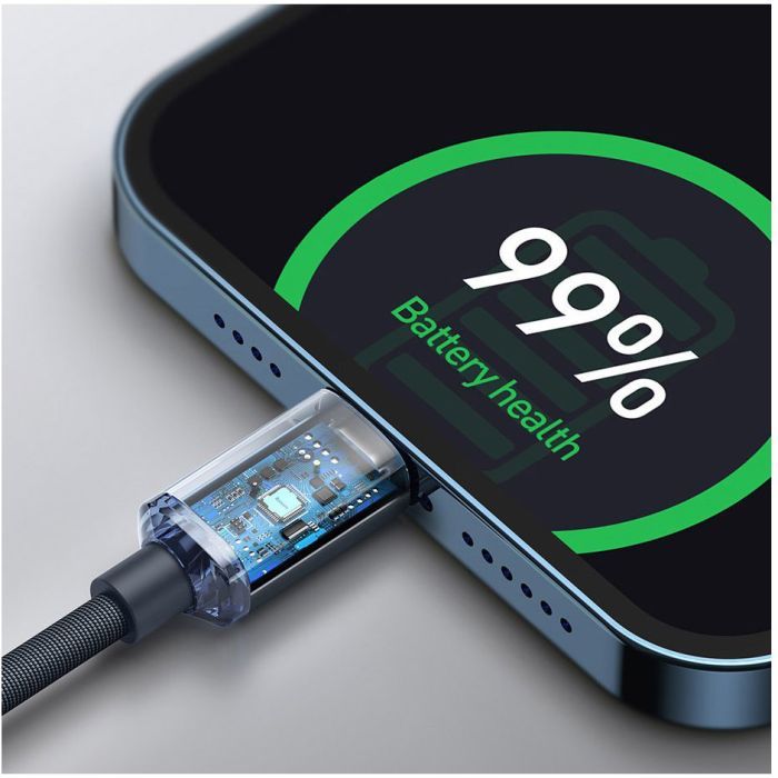 Дата кабель USB-C to Lightning 2.0m 20W blue Baseus (CAJY000303) изображение 7