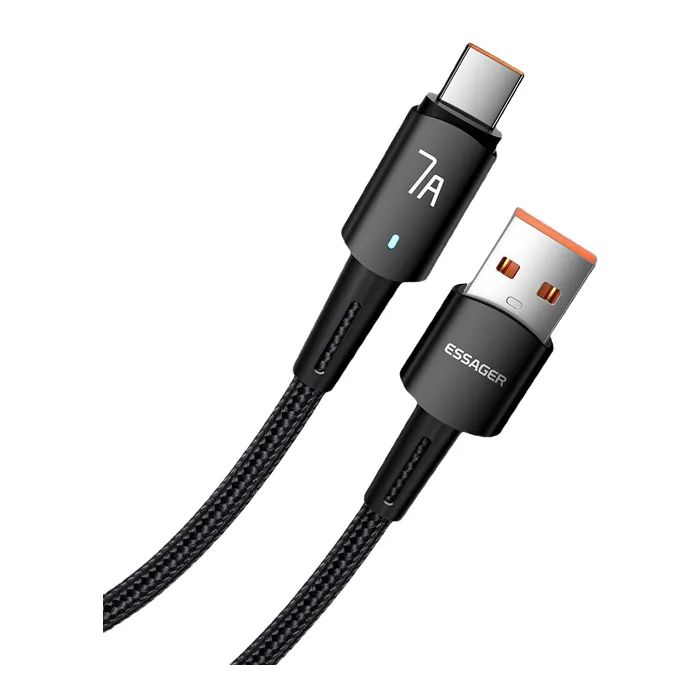 Дата кабель USB 2.0 AM to USB-C 2.0m 100W black Essager (EXC7A-CGA01-P)