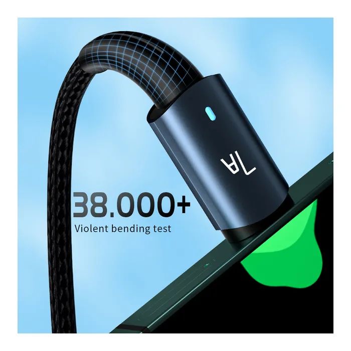 Дата кабель USB 2.0 AM to USB-C 2.0m 100W black Essager (EXC7A-CGA01-P) изображение 5