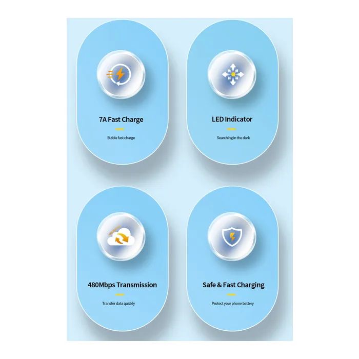 Дата кабель USB 2.0 AM to USB-C 2.0m 100W black Essager (EXC7A-CGA01-P) изображение 7