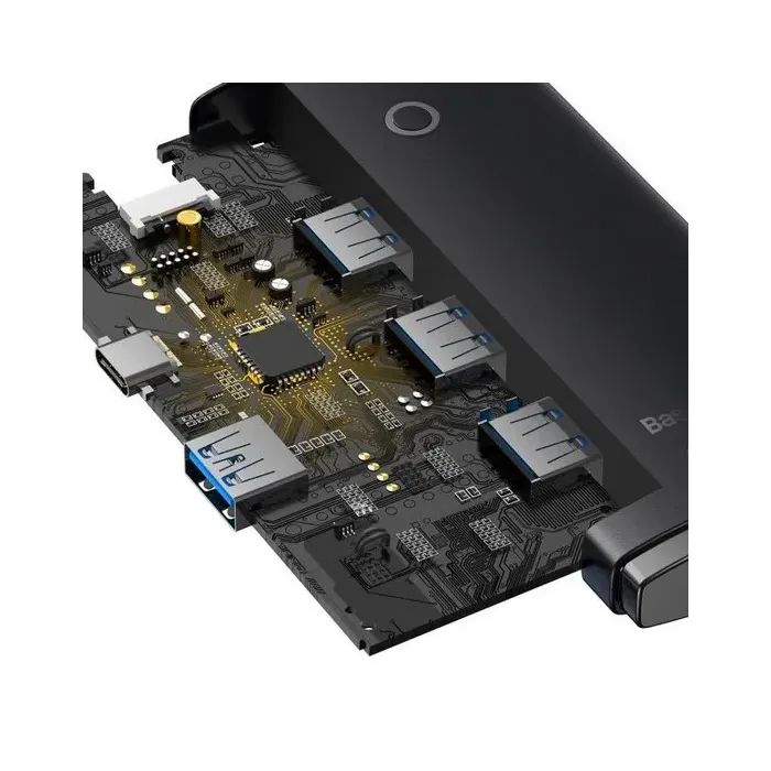 Концентратор Baseus USB 3.0 to 4xUSB 3.0 1.0m black (WKQX030101) изображение 3