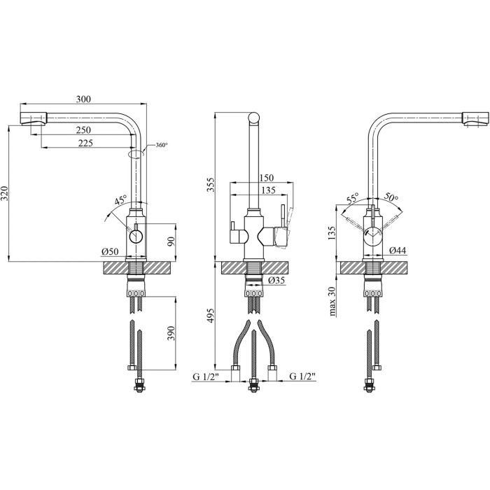 Змішувач Kroner Klassisch-ESG038 (CV022992) зображення 9