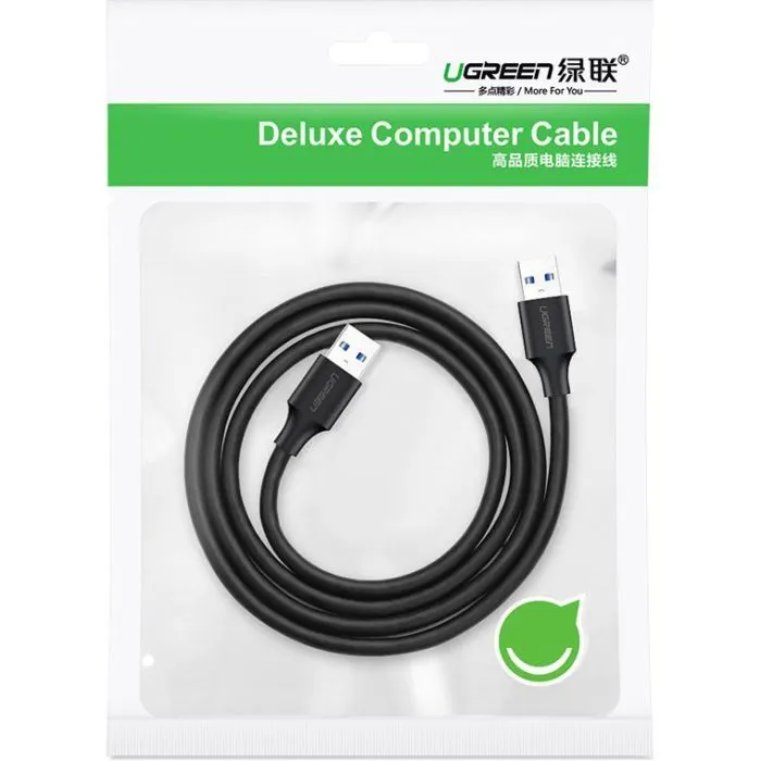 Дата кабель USB 2.0 AM/AM 1.0m black Ugreen (10309) зображення 2