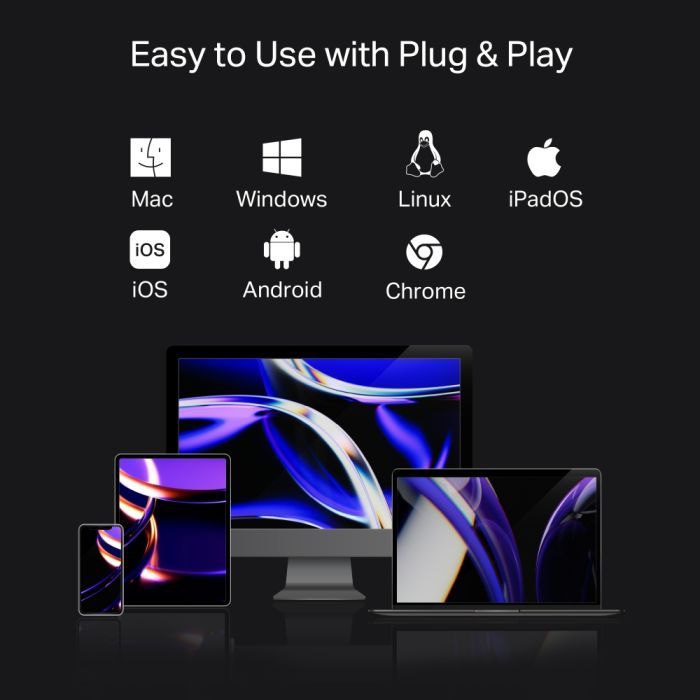 Концентратор TP-Link USB-C 7-in-1 3xUSB + HDMI + SD/TF + USB-C PD100W (UH7021C) изображение 12