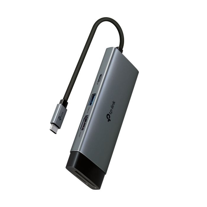 Концентратор TP-Link USB-C 7-in-1 3xUSB + HDMI + SD/TF + USB-C PD100W (UH7021C)