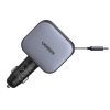 Зарядний пристрій Ugreen Car charger USB-C PD90W + cable USB-C to USB-C retractable (55909B) зображення 2