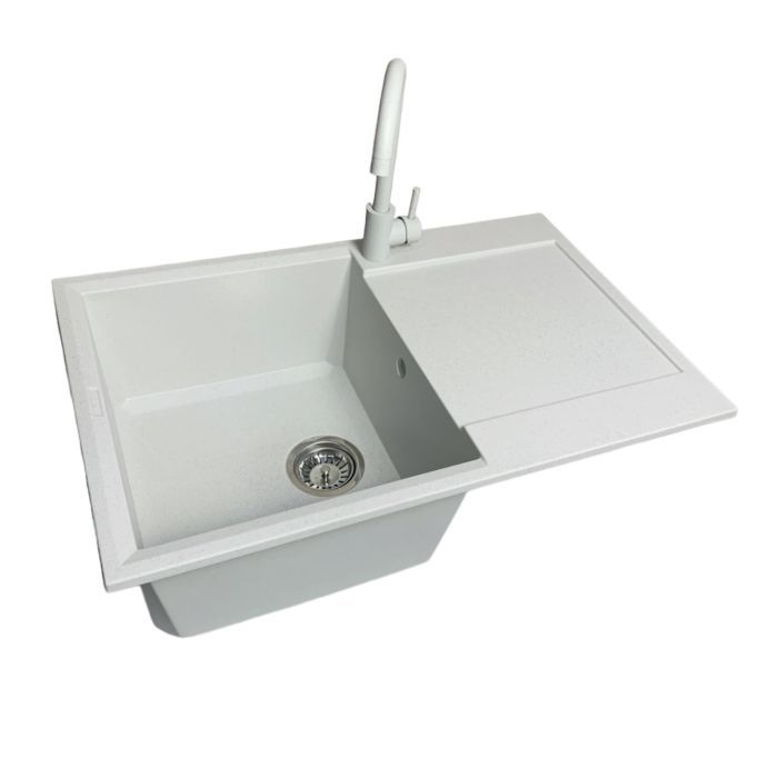 Мойка кухонная Adamant Horizon Old stone + змішувач + дозатор + ополіскувач склянок + кол (4824296106310) изображение 2