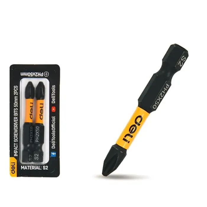Набор бит Deli PH2 x 50 мм, 2шт (EDL501002Z)