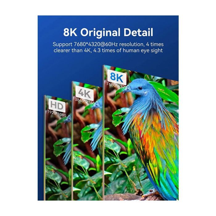 Кабель мультимедійний HDMI M to HDMI M 1.5m V2.1 8K 60Hz blue Vention (ALGLG) зображення 8