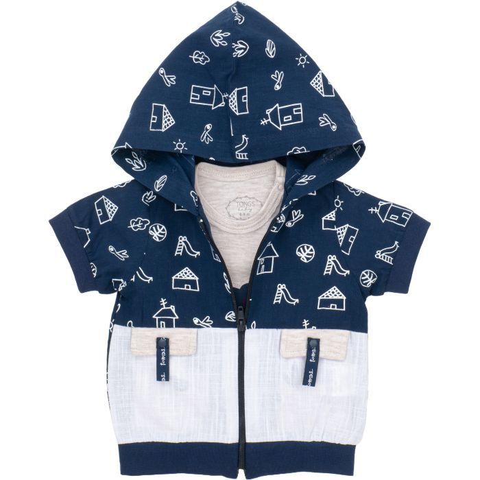 Набор детской одежды Tongs с капюшоном (4668-68B-blue) изображение 2