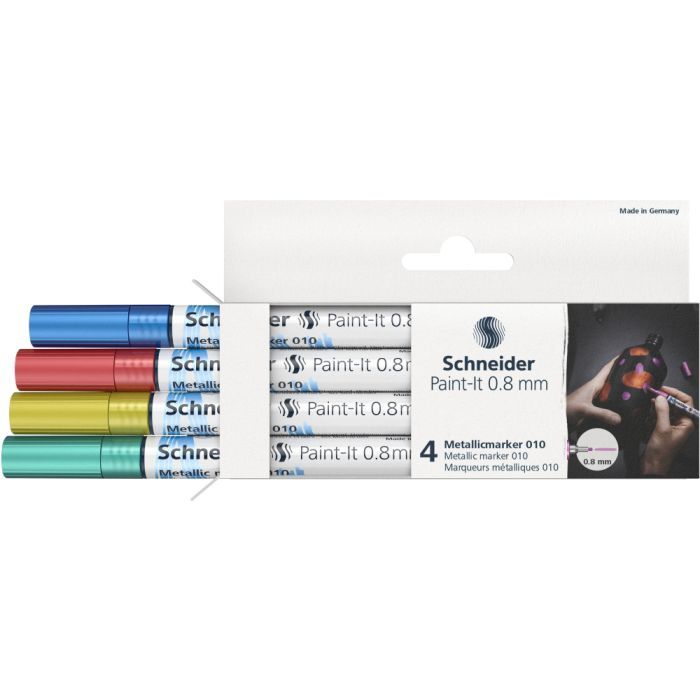 Набор маркеров Schneider металлик Paint-It 0,8 мм 4 шт (ML01011502) изображение 3