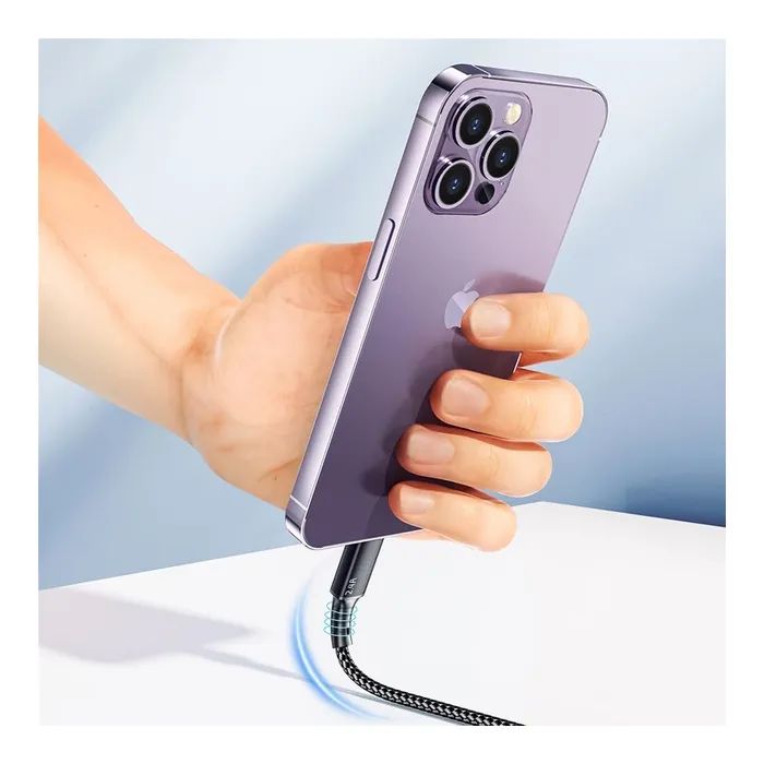 Дата кабель USB 2.0 AM to Lightning + Micro 5P + USB-C 1.2m 100W Essager (EXCMTL-JJ01-P) изображение 6