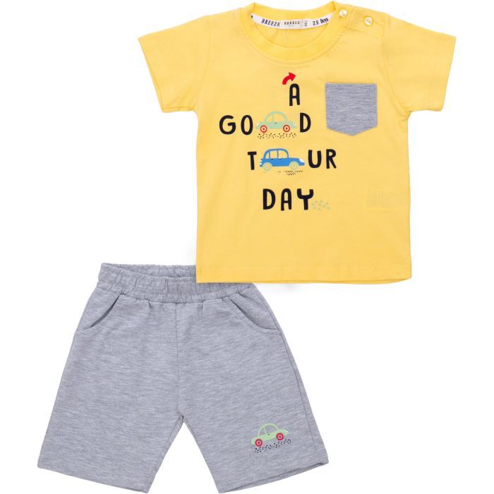 Набор детской одежды Breeze с машинками (21642-110B-yellow)