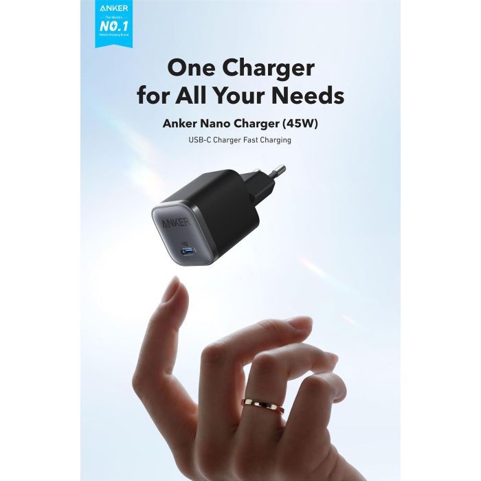 Зарядное устройство Anker USB-C 45W Nano Charger white (A2692L21) изображение 2