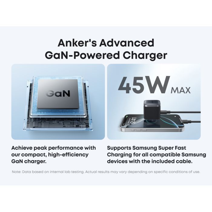 Зарядное устройство Anker USB-C 45W Nano Charger white (A2692L21) изображение 4