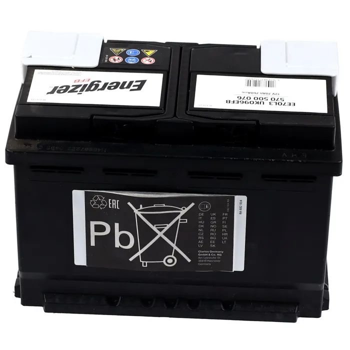 Акумулятор автомобільний Energizer 70Ah-12v EFB R, EN760 (570 500 076) зображення 4