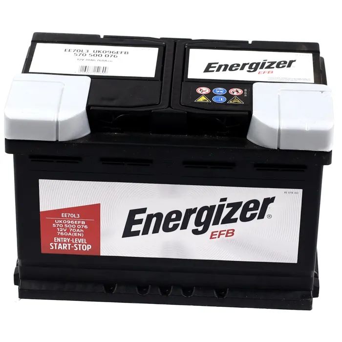 Акумулятор автомобільний Energizer 70Ah-12v EFB R, EN760 (570 500 076) зображення 6