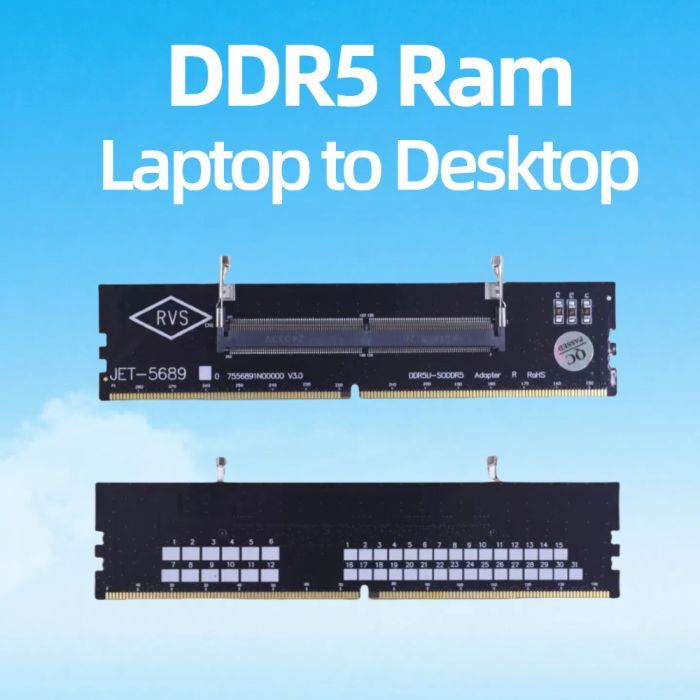 Конвертор Dynamode DDR5 Laptop SO-DIMM to Desktop DIMM RAM Memory (DM-DDR5-DIMM-Converter) зображення 2