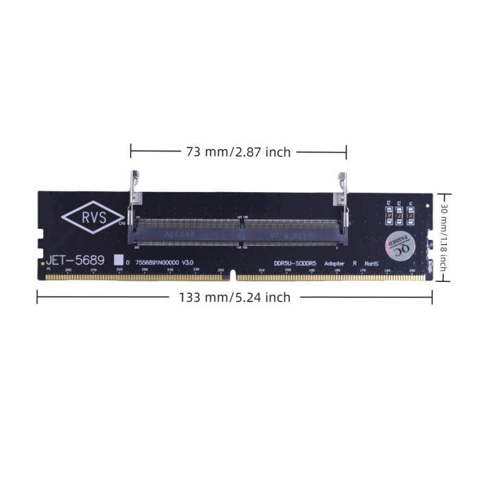 Конвертор Dynamode DDR5 Laptop SO-DIMM to Desktop DIMM RAM Memory (DM-DDR5-DIMM-Converter) зображення 5