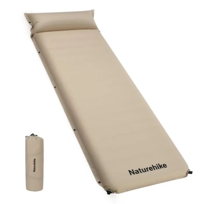 Туристический коврик Naturehike CNK2450WS020, самонадувний, 200х63х10 см, темно-зелений (6927595712733)